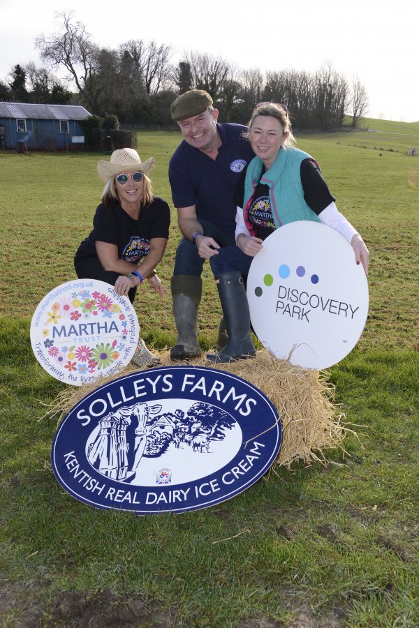 Ripple Solleys Ice Cream Parlour Martha Trust Prom supporters Kerry Rubins,Solleys Ice Creams Keith Morrison and Kimberley Anderson from Discovery Park getting in the Party mood for the Prom
Picture: Paul Amos FM5056555