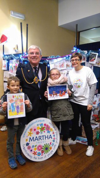 The Mayor of Sandwich and our colouring competition  winners